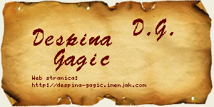 Despina Gagić vizit kartica